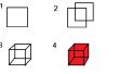 Comment faire le cube 3d couleur dans microsoft paint peinture et sur papier