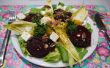 Végétarienne saisonnière salade avec vinaigrette de cerfeuil-orange douce