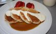 Crêpes au babeurre, Sauce Caramel et fraises