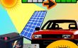 Chargeur de voiture solaire au tableau de bord