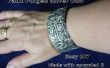 Upcycled Faux forgé Silver Bracelet manchette