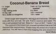 Pain aux bananes noix de coco