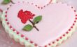 Stencilling sur Cookies - Rose Valentine Cookie