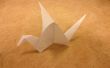 Cygne en origami battement