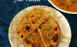Aloo Paratha (pain plat de blé entier avec garniture de pommes de terre)