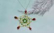 Colliers de Noël à faire-à longues chaînes pendante collier avec perles motif flocon de neige