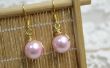 Comment faire des perles Boucles d’oreilles avec perles roses et fils d’or