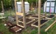 Clôture de jardin de petite échelle avec lits surélevés