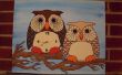 Peindre votre propre horloge de Couple de Owl