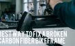 Réparation d’un cassé Carbonfiber Bikeframe