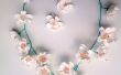 Sakura fleur collier et boucles d’oreilles avec papier YUPO