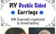 BRICOLAGE Double face de boucles d’oreilles avec Swarovski Cristal Post & attisé soutien
