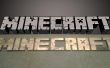 3D logo de Minecraft en bois brûlé/sculpture