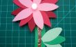 Fleur en papier avec LED et auto-ADHESIF