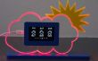 Feuille acrylique RGB rougeoyante station météo intérieure/extérieure/prévisions à l’aide de ESP8266