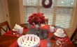 Table de petit déjeuner de Noël Dernière Minute & Decor rouge