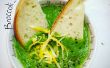 Soupe de Cheddar brocoli vert vif