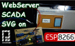 Web Server Scada SVG ESP8266 aléatoire valeur avec batterie 6V