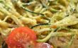 Séchées au soleil tomate cajou Pesto Sauce & courgettes pâtes (sans gluten, sans produits laitiers, soya)