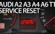 Rappel de service de réinitialisation dans Audi A2, A3, A4, A6, TT