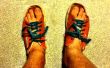DIY Slip sur sandales de vieilles chaussures