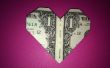 Facile Dollar Bill Origami coeur