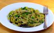 Fettucine crémeux avec champignons shiitake au curry & maïs - Vegan & sans Gluten