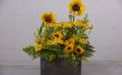 BRICOLAGE avec fleurs : Floral éponge dans une boîte de