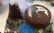 Comestibles scène de volcan en éruption et Dinosaur Cake