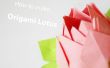 Comment faire : le lotus origami