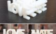 Amour et haine blocs imprimés 3D