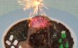 Cupcakes de volcan au chocolat sans gluten