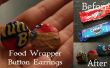 Bonbons / aliments Wrapper bouton boucles d’oreilles