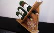 Rack pour 3 bouteilles en bois de palette de vin