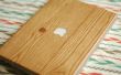Ordinateur portable de Grain de bois bricolage envelopper