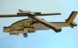 Hélicoptère Apache découpés au laser