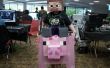 Steve équitation un cochon costume d’halloween en carton Minecraft