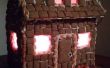 Maison de pain d’épice de Halloween avec des lumières