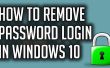 Comment faire pour désactiver le mot de passe connexion dans Windows 10