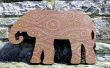 MDF Afrique peint Decor Elephant