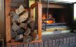 Rack bois intérieure faite à l’aide de bois brut
