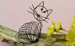 Comment faire un fil noir mignon enveloppé chat Craft for Kids