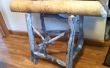 Reycycled naturelle castors mâchés table en bois rustique, le seul au monde