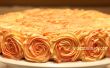 Décoration de gâteau tourbillon rose -