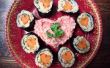 Valentine Sushi - un complément de repas ou bento de sushi végétalien. 