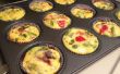 Bacon, asperges, tomates et fromage Quiche Cupcakes