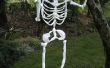Halloween squelette fait de sacs en plastique. 