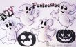 4 fantômes spumeux ou EVA pour l’Halloween | DIY |---4 Fantasmas de Foamy para d’eva de o goma Halloween | BRICOLAGE | 