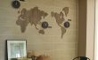 Carte du monde horloge décoration bricolage Kit