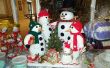 Crochet et tricot famille bonhomme de neige